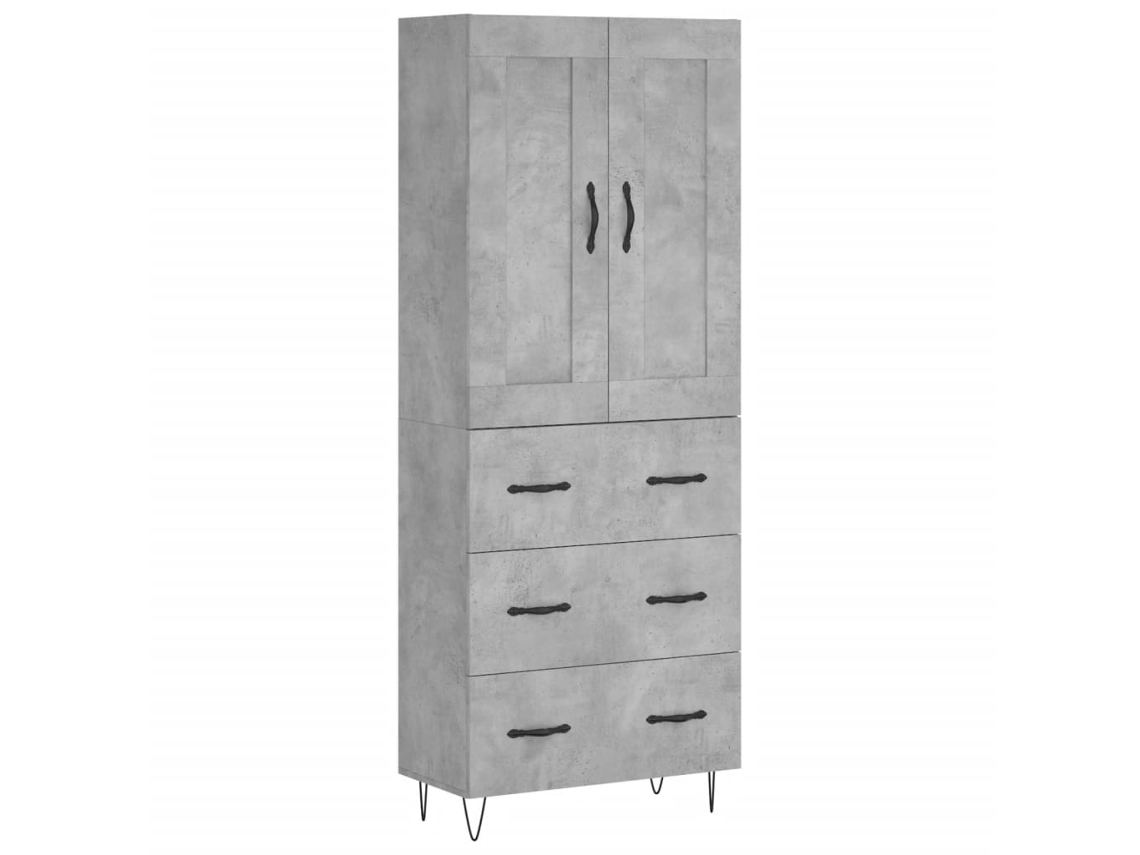 Mueble alto en derivados de madera gris cemento MAISON EXCLUSIVE (69,5x34x180 cm)