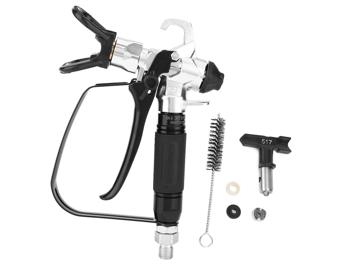 Pistola De Pintura Aerografiada Con Conector De 1/4", 3600 Psi, Boquilla 517, Resistente A Alta Presión.