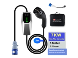 Carregador Portátil De Parede Para Veículos Elétricos De 7 Kw, 6a-32a 5m