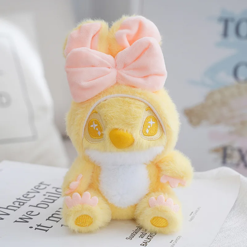 Llavero De Peluche De Stitch (amarillo) Con Lazo Para Bolso