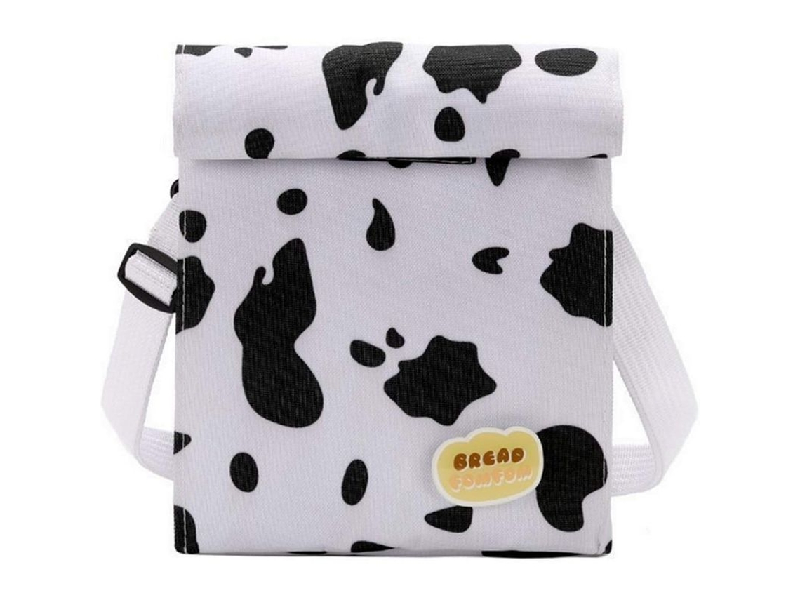 Bolso bandolera de lona 2026 con estampado de vaca para teléfono móvil pequeño para hombres, mujeres y niños.
