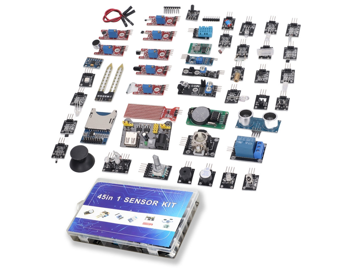 Kit De 45 Módulos De Sensores Con Placa De Reloj Para Raspberry Pi