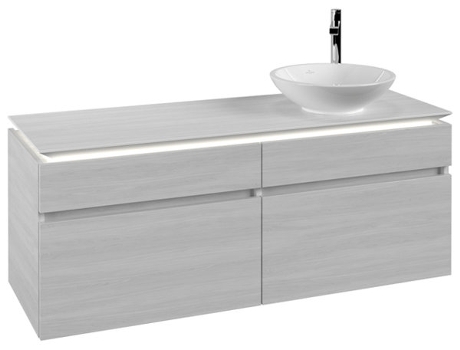 Villeroy &amp Boch Legato Vanity unit B590 1400x550x500mm lavabo a la derecha iluminación LED