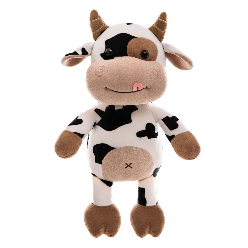 (blanco, 40 Cm) Lindo Peluche De Vaca Feliz, Regalo De Cumpleaños Para Niños