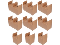 Lote de 15 cajas cuadradas de 15 x 15 cm, fabricadas en cartón marrón resistente de triple capa, para embalaje y envío postal.