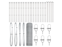 Valla exterior de acero galvanizado vidaxl gris metal