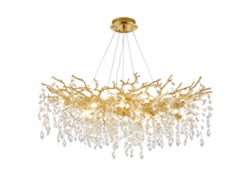 Lámpara De Techo De Cristal Pibaogu Asled-492 (dorado)