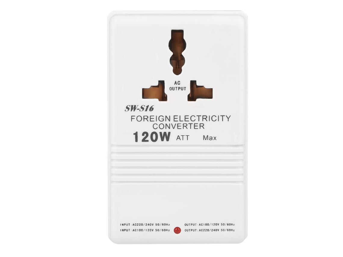 Adaptador Convertidor De Voltaje Elevador/reductor De 120 W Sw S16 Para Viajes A Bordo