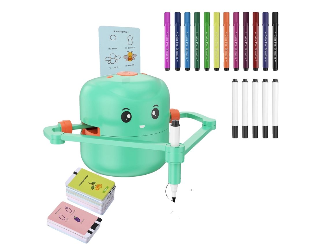Robot de dibujo, herramienta educativa, material seguro, ecológico.