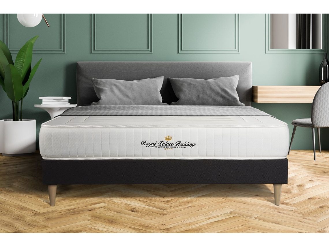 Canapé de Matrimonio Lancaster Grosor Firme Zonas ROYAL_PALACE_BEDDING Espuma con memoria Negro (160x200)