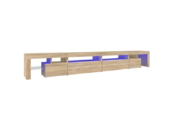 Maison Exclusive - Mueble De Tv Con Luces Led Color Roble Sonoma 290x36,5x40 Cm