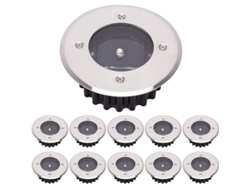 2026-10 Luzes Solares Led Para Exteriores, Lâmpadas Para Solo Redondas, Cor Branco Frio, Ip65, Fácil Instalação