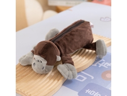 Estuche de peluche creativo para lápices, gran capacidad, dibujos animados – 1 pieza Orangután Hexinyigjly