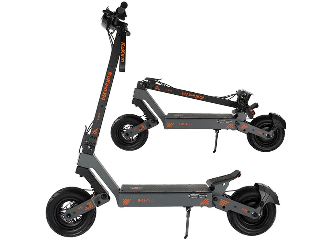 Patinete eléctrico todoterreno Kukirin G4 con motor de 2000 W, batería de 20 Ah y autonomía máxima de 75 km.
