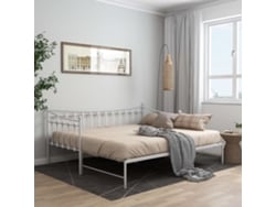 Sofá cama extraíble sin colchón metal blanco 90x200cm