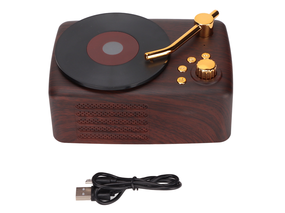 Altavoz Bluetooth Mini Tocadiscos Retro Inalámbrico Carga Usb Audio Portátil