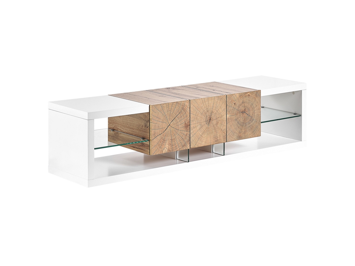Mueble TV BELIANI Fulerton de MDF Blanco 160x42x40