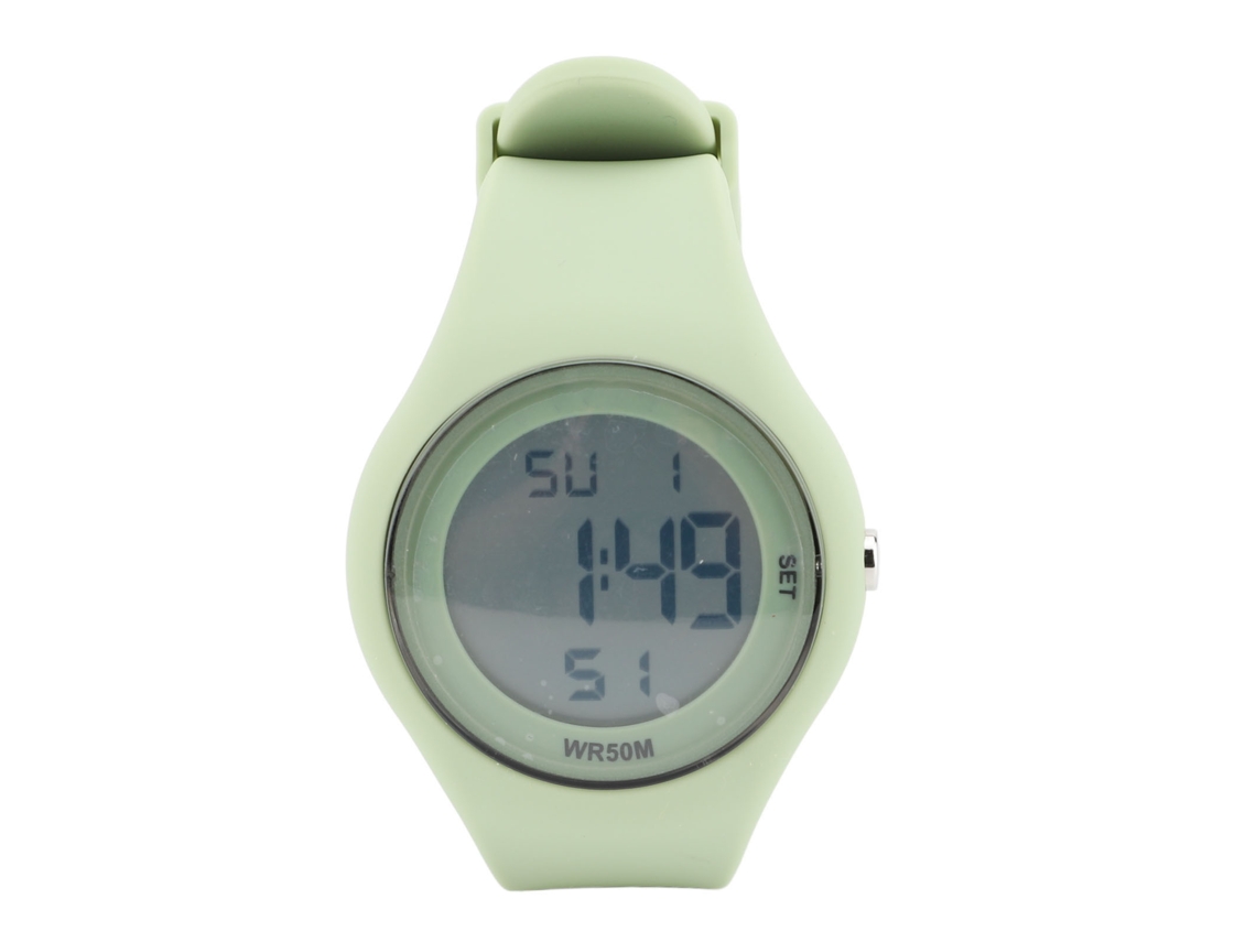 Reloj Digital Infantil, Resistente Al Agua Hasta 50 M, Cronómetro, Podómetro, Para Niños Y Niñas De 5 A 15 Años, Verde Claro.