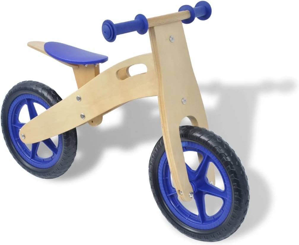 Bicicleta sin Pedales VIDAXL Madera Azul (Edad Mínima: 3 Años)