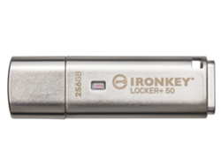 KINGSTON TECHNOLOGY Ironkey Locker 50 Unidad Flash Usb 256 Gb Usb Tipo a 3.2 Gen 1 3.1 Gen 1 Plata