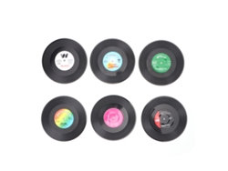 Posavasos de vinilo retro, resistente al calor y a las manchas, base antideslizante para un uso seguro en cualquier superficie, decoración perfecta para los amantes.