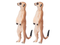 Modelo realista de suricata de Ats de 2 piezas - Juguetes de animales cognitivos - Estimula la creatividad - Textura única para niños