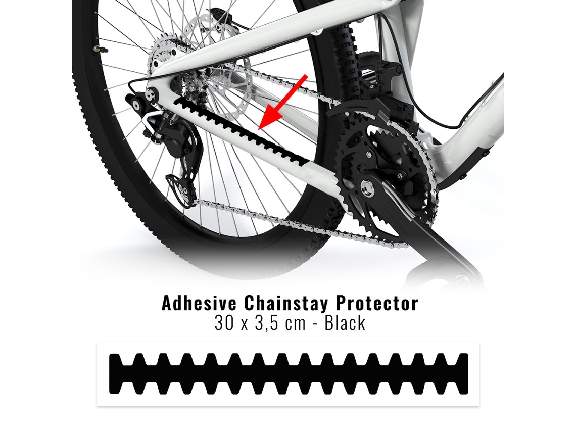 Protector de cadena adhesivo Rhino para cuadro de bicicleta, negro, 30 x 3,5 cm 4r Quattroerre.it