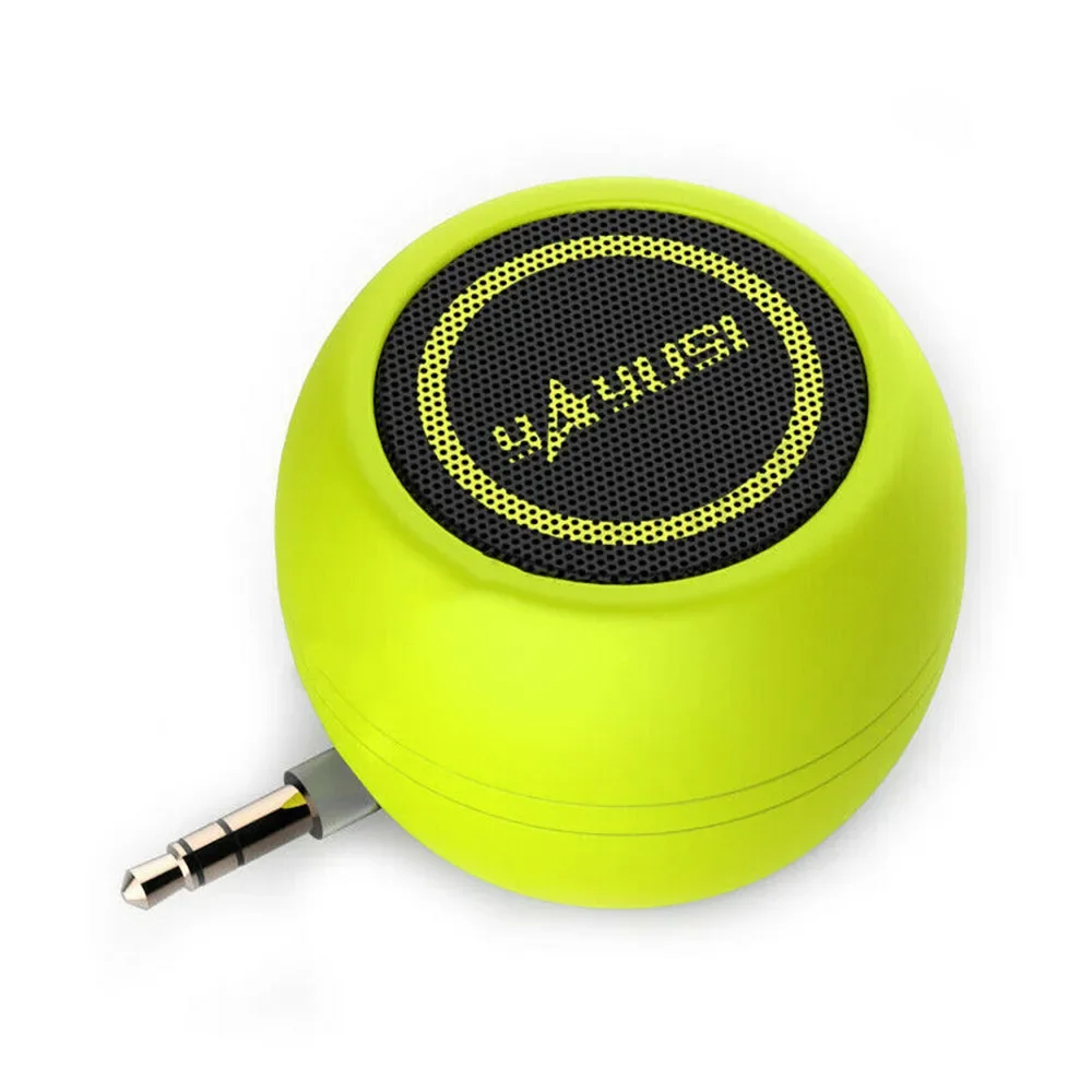 (verde) Mini Altavoz Portátil De 3,5 Mm, Conexión Directa Al Teléfono Móvil, Amplificación Estéreo 3d