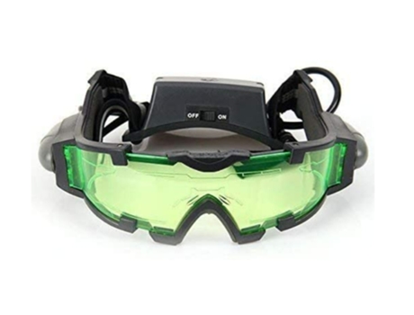 Visión Nocturna Gafas de Visión Nocturna con Luz Led Extraíble para Actividades Nocturnas Negro BISBISOUS