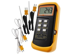 Termómetro Tipo K Con Sensor Termopar 1300°c 4 Termopares Pantalla Diferencial Móvil Portátil