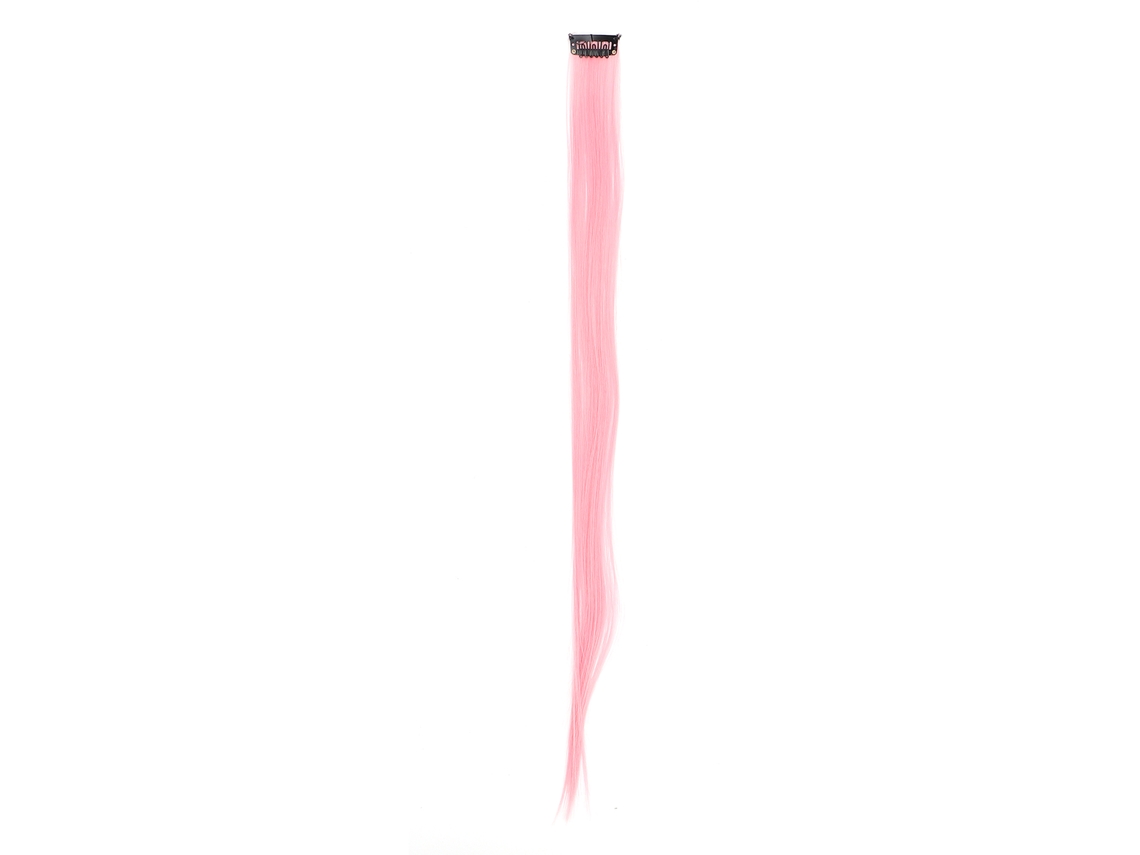 Pieza De Extensión De Cabello Recto Rosa Princesa Profesional Con Clip De 55cm