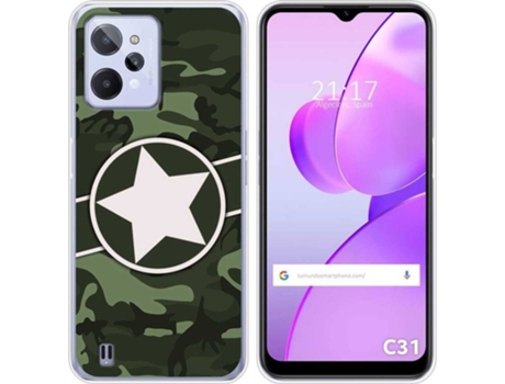 Carcasa para Realme C31 TUMUNDOSMARTPHONE Dibujos Camuflaje 01 Multicolor
