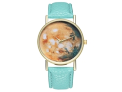 Reloj De Pulsera De Cuarzo Unisex Con Correa De Pu Simple Moda Regalo T32-a (menta)