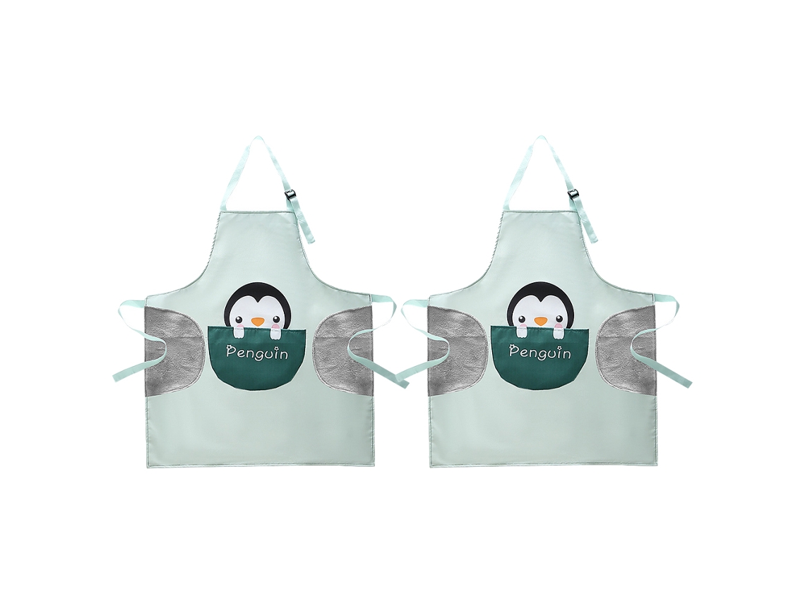 2 Uds Delantal Grueso Impermeable Y Antiaceite, A Rayas, Bonito, Para Cocina Y Uso Doméstico