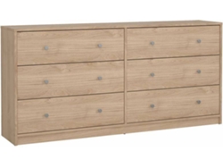 Cómoda Doble May 6 Cajones (Jackson Hickory - 143,1 x 30,1 x 68,3 cm)