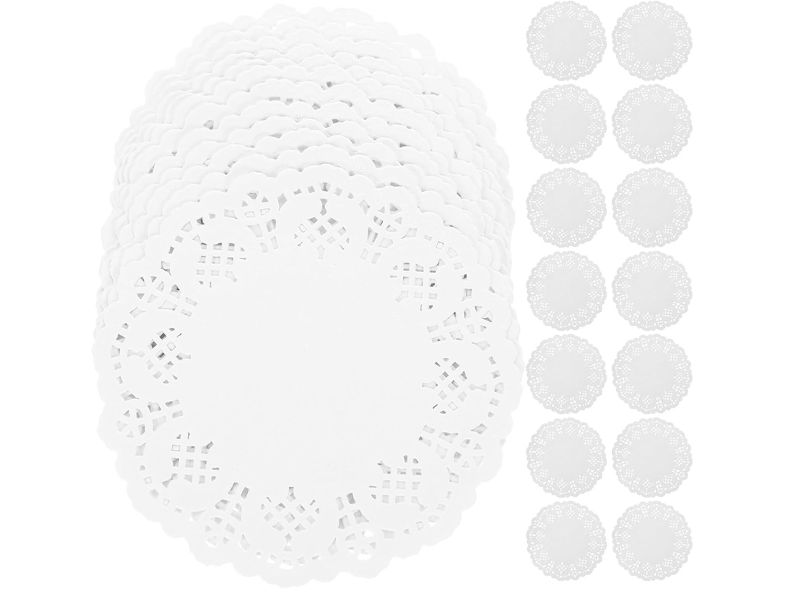 700 Manteles Individuales Redondos Desechables De Papel Para Decoración Mesa, Encaje Bodas Y