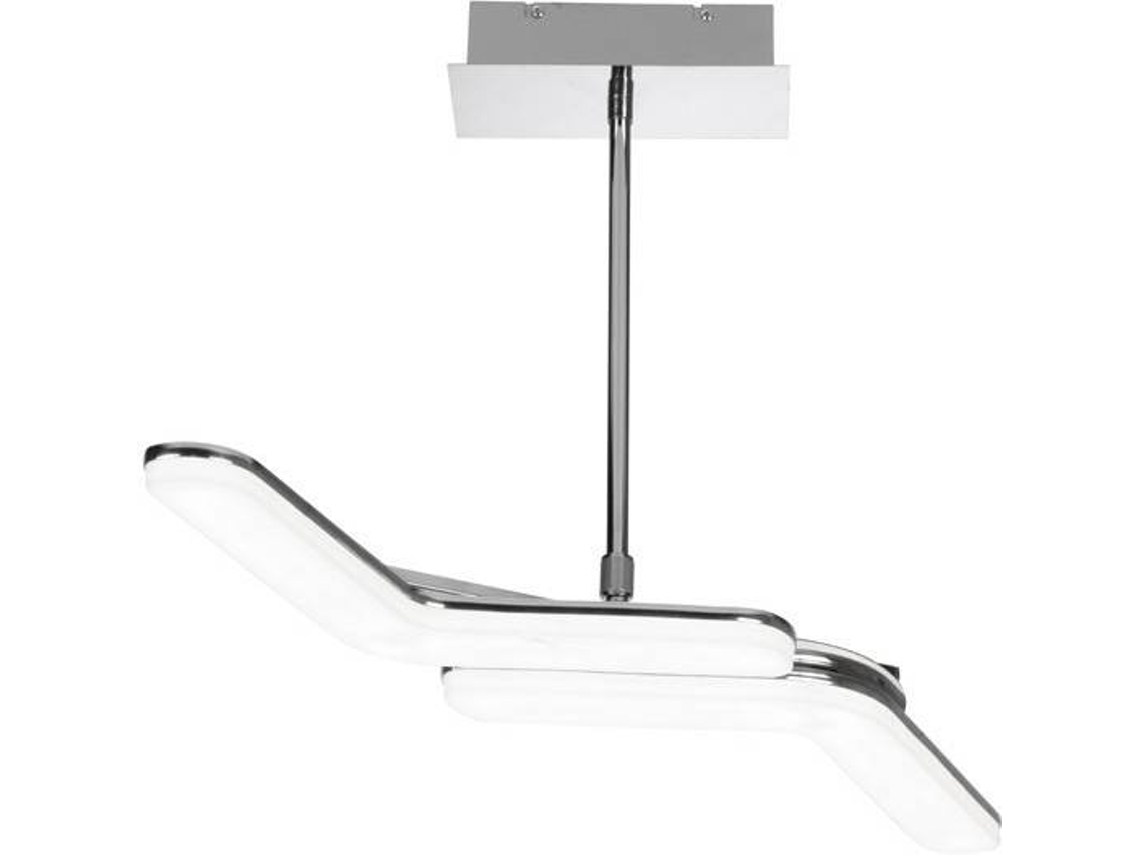 Lámpara de Techo CRISTALRECORD Boomerang (Plateado - LED - 30 W - PVC)