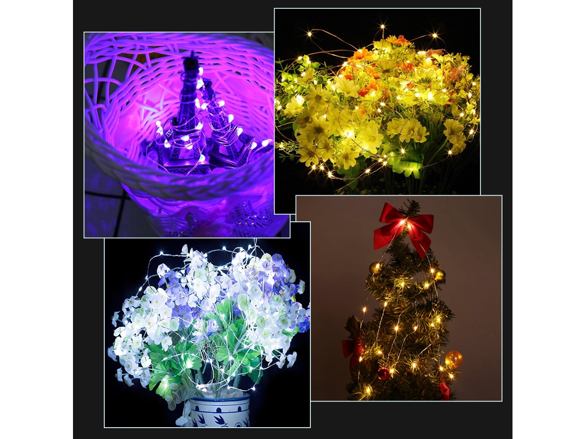 2026-luz De Cadena Rgb Tomshine Con Control Remoto 5m 50 Led Batería Ip44 Decoración Navidad Fiesta Hogar