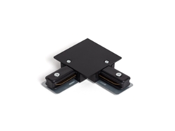 Conector tipo L para carril monofásico Borgia, aluminio negro, Ledkia