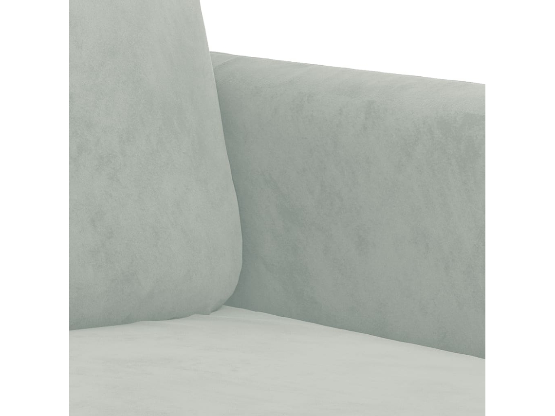 Juego De Sofás 3 Piezas Terciopelo Gris Claro