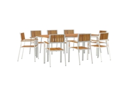 Maison Exclusive - Conjunto De Jantar Para Exterior 9 Pcs Madeira Sólida De Acácia