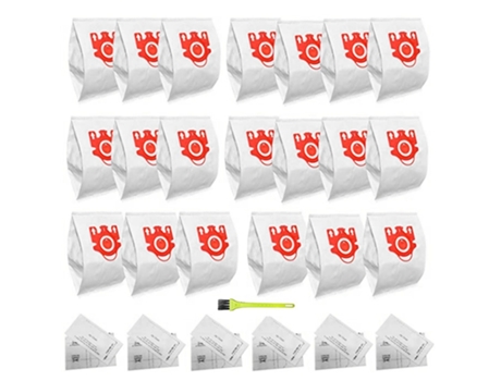 Adecuado para accesorios para aspiradoras Meno Mielefjm Series 20 bolsas para el polvo 6 pares de filtros 1 cepillo de limpieza
