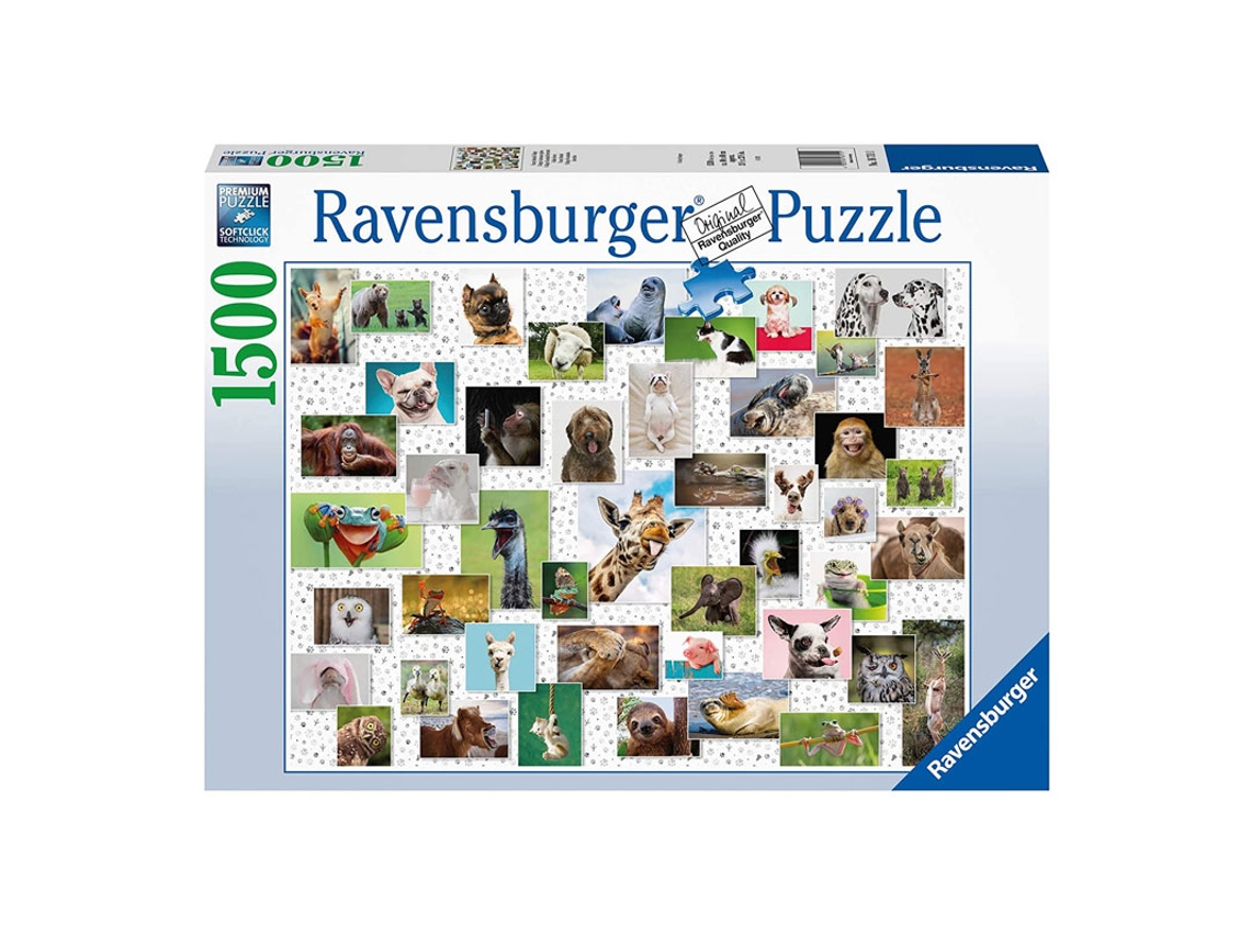 Puzzle RAVENSBURGUER Funny Animals Collage (Edad Mínima: 8 años - 1500 Piezas)