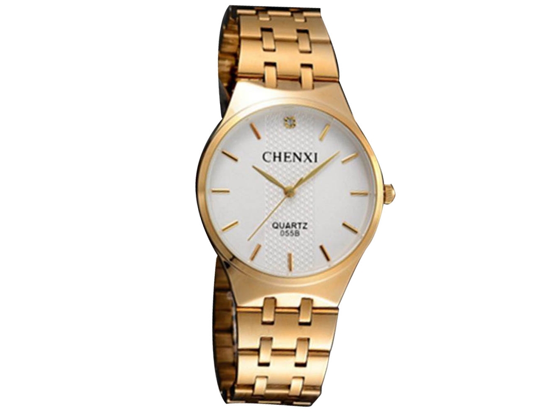 Reloj De Pareja De Estilo Casual, Resistente Al Agua, De Cuarzo, De Acero Inoxidable (1)
