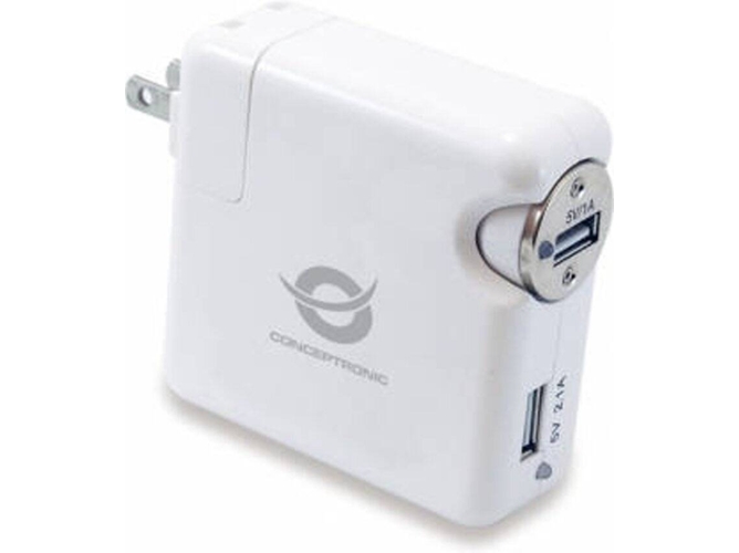 Cargador CONCEPTRONIC (Universal - USB - Blanco)