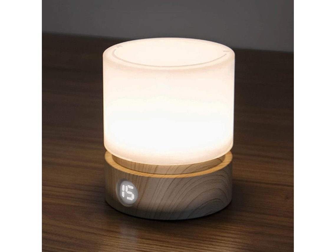 Lámpara De Noche Linjou Con Temporizador, Lámpara Led Portátil, Ajustable, Con Batería Integrada Para Dormitorio.