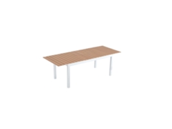 Mesa de jardín extensible de madera de aluminio y madera con 8 plazas Concept U