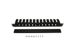 Sistema De Gestión De Cables Para Rack 2u Con 12 Ranuras Y Panel Antipolvo Para Gabinetes Estándar De 19 Pulgadas.