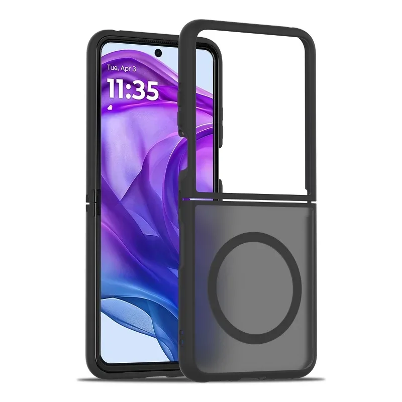 (negro, Motorola Razr 2025) Funda Plegable Magnética Mate Para Teléfono, Textura Agradable Al Tacto, Resistente A Los Golpes.