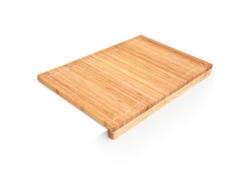 Relaxdays Tabla De Cortar De Bambú, Con Ranura Para Líquidos, 5 X 56 X 38 Cm, Madera Para Servir Alimentos, Natural